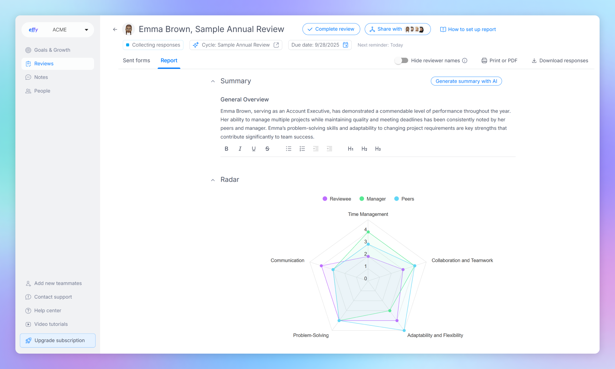 screenshot of Effy AI